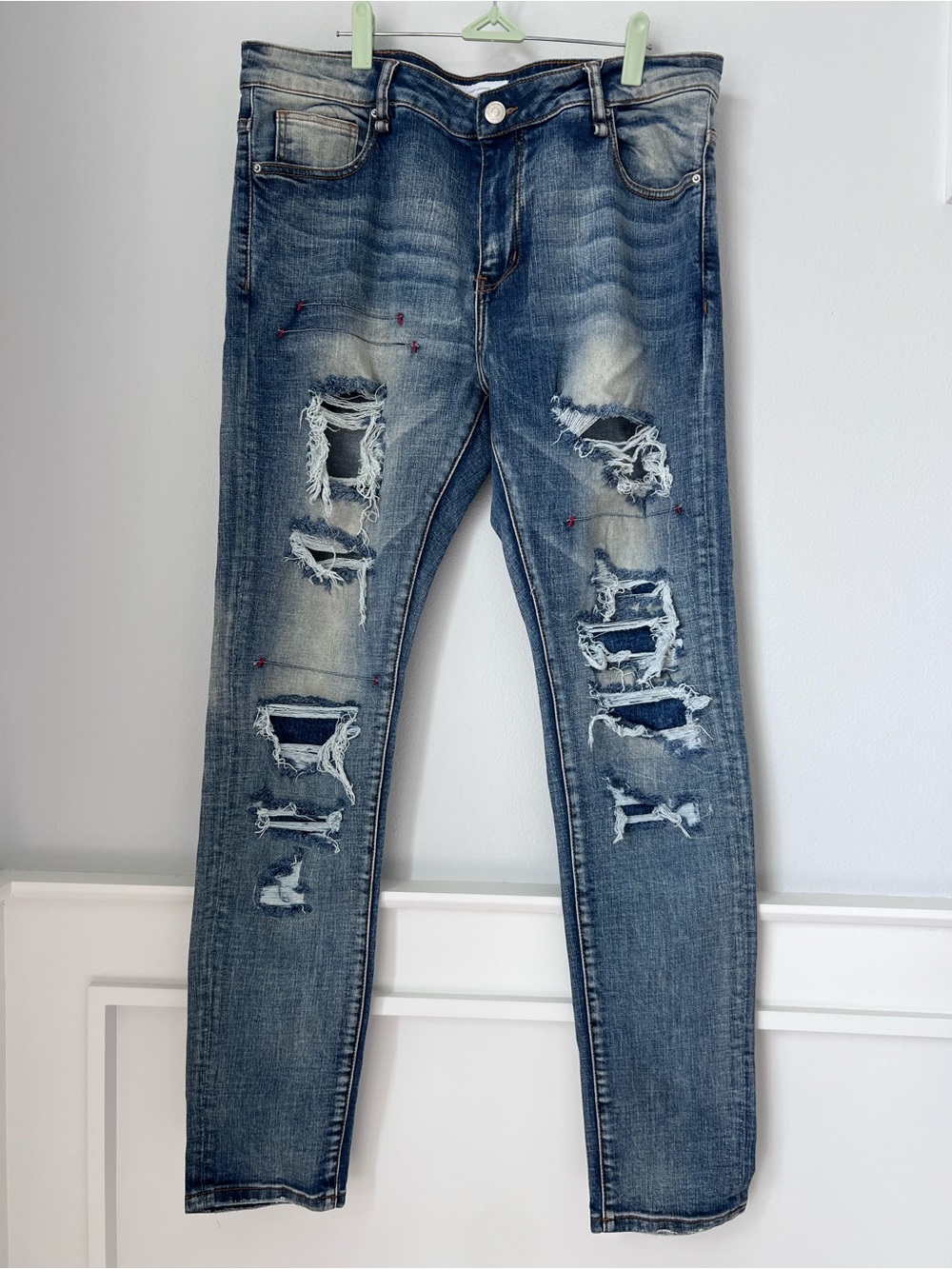 Slim Ripped Men's Blue Skinny Jeans